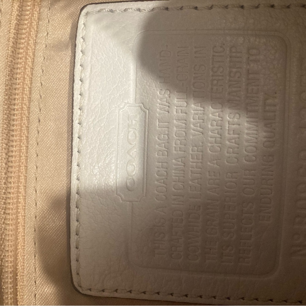Coach Shoulder Bag Ali Leather Hobo B0969-13655 Soft Cream Winter White - Picture 10 of 10